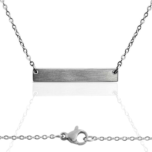 Brushed Bar Stainless Steel Necklace