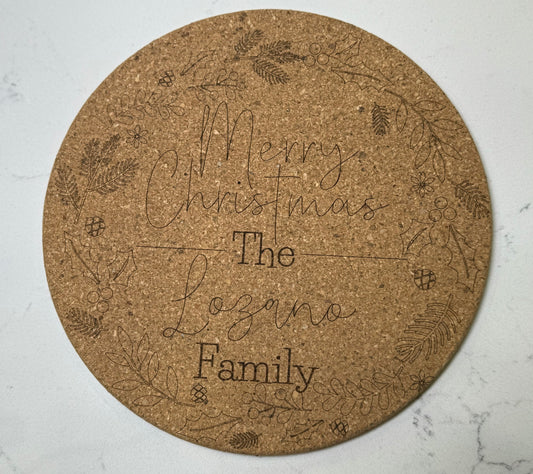 Personalized Christmas Trivet