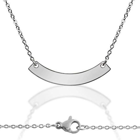 Curve Bar Stainless Steel Necklace